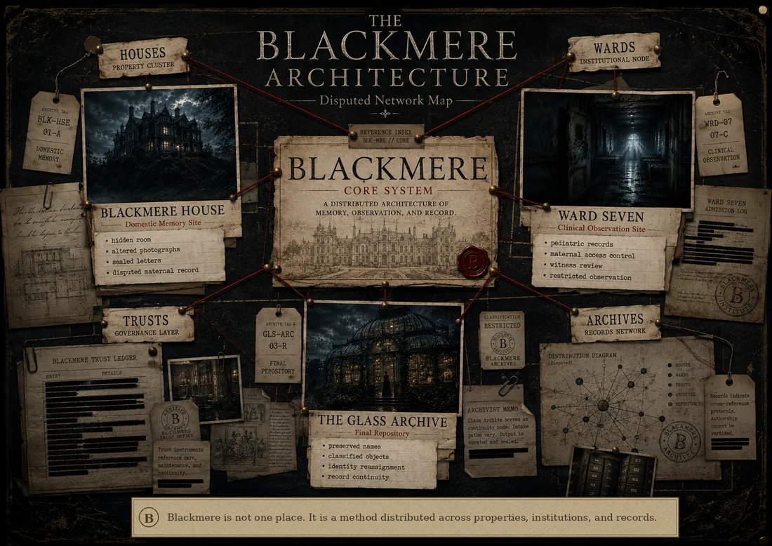 The Blackmere Architecture disputed network map