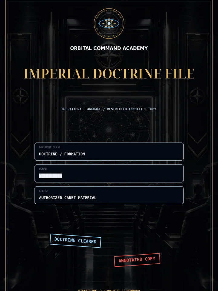 Cover of the Imperial Doctrine File