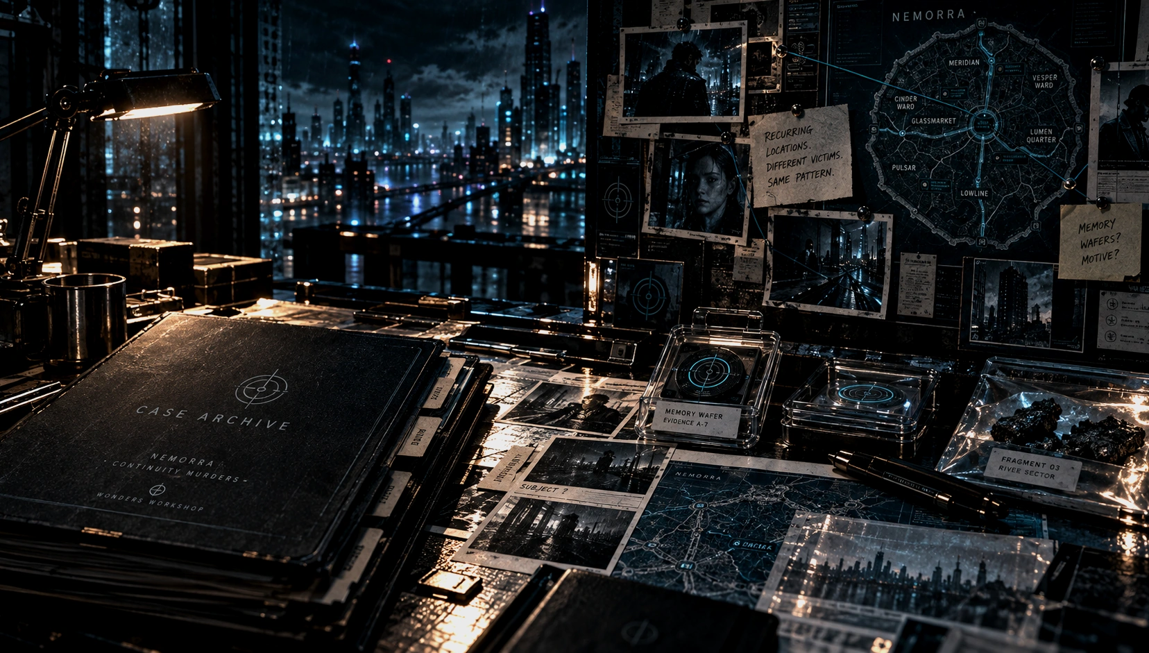 Archivio investigativo analogico affacciato sulla città