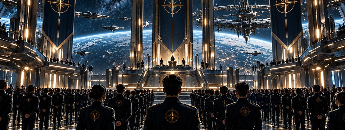 Imperial doctrinal hall with cadets and instructors