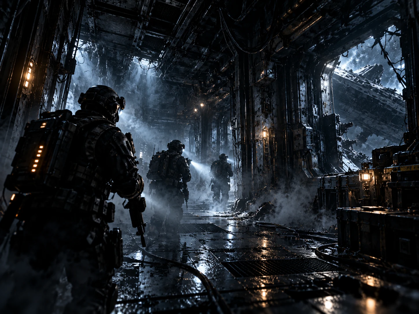 Boarding team entering the Harrow Saint