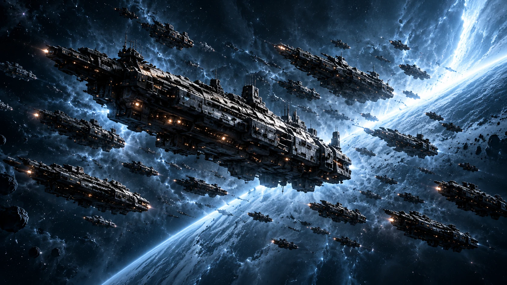 A widening fleet of returned vessels crossing the pale frontier