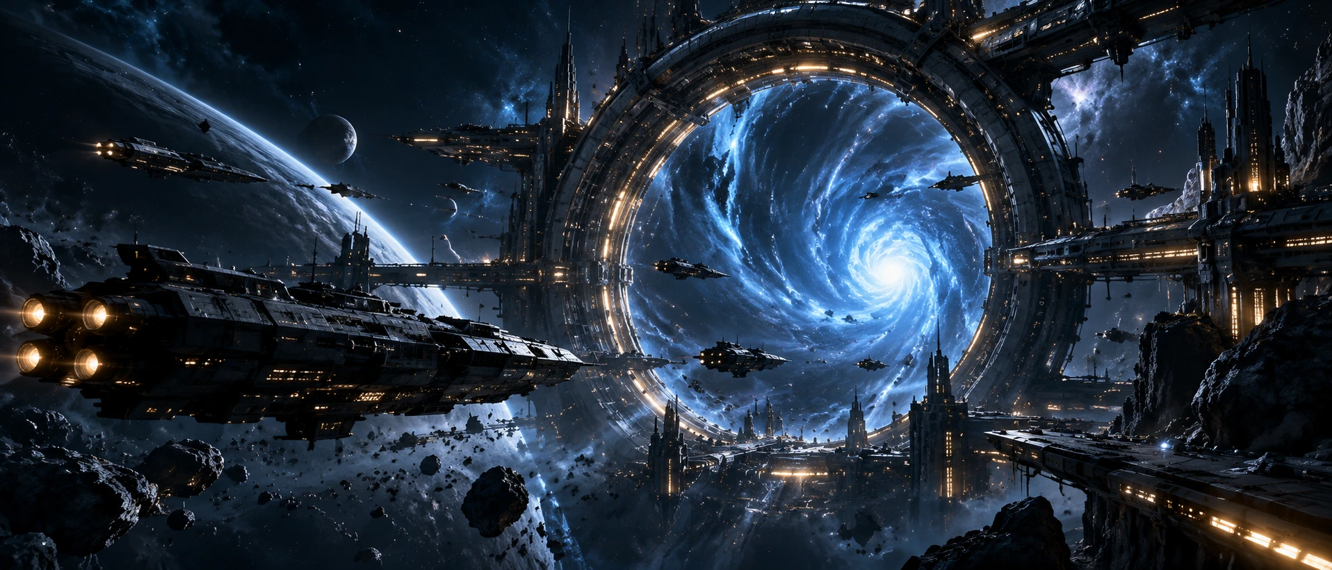 A massive Fold Gate opening across the frontier