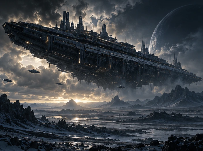 Warship crossing a fractured frontier