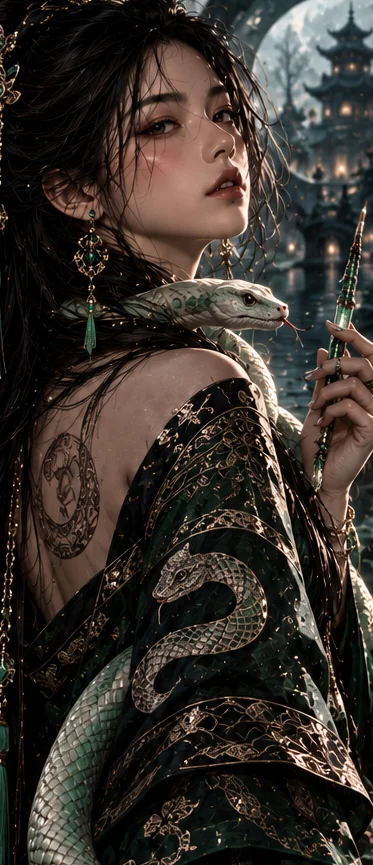 Xue Lian in Snake House garments