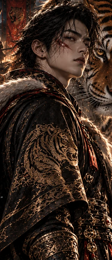 Zhao Huan in Tiger House garments