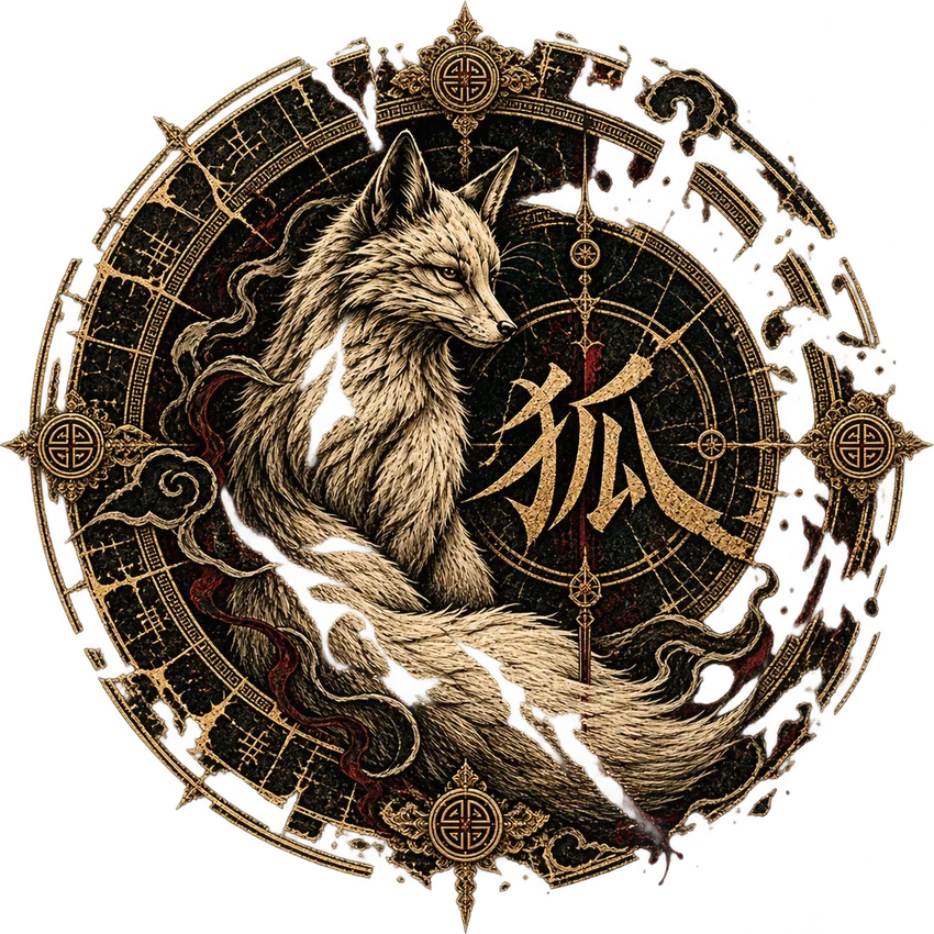 Forbidden Fox Seal — fractured crest illustration